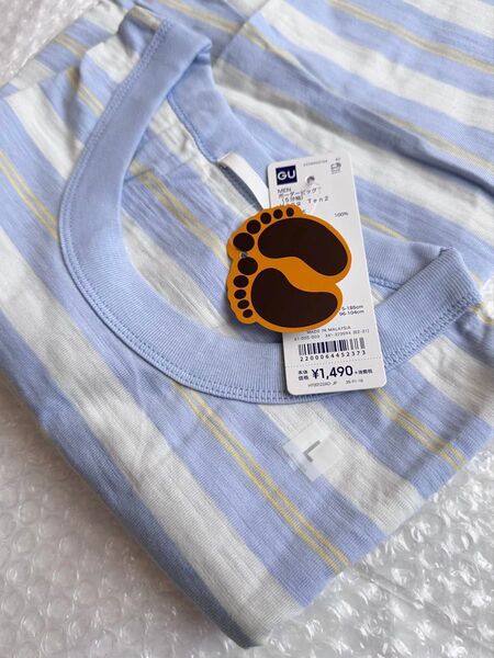 未使用 GU メンズLサイズ hangten Tシャツ 5部袖