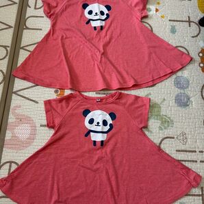 子供服 パンダ柄Tシャツ 2枚セット 姉妹ペア