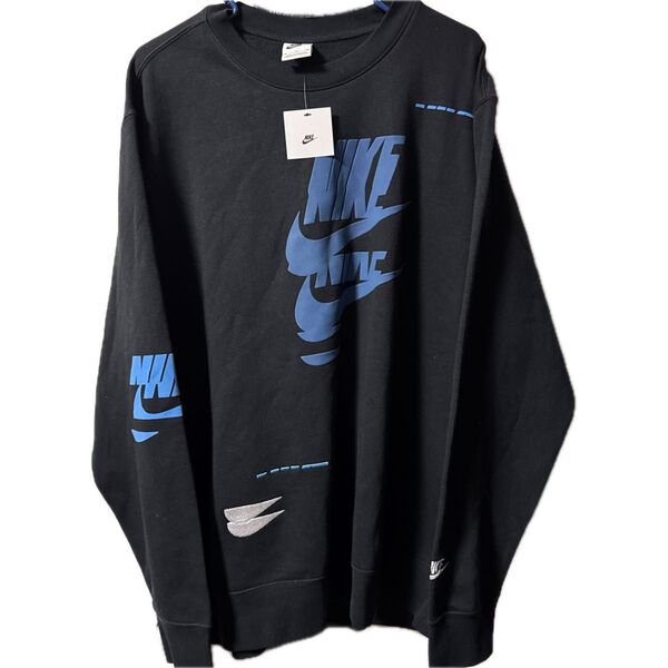 NIKE ナイキ トレーナー スウェット 黒 長袖 ブラック XL