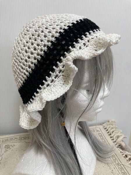 バケットハットフリルハンドメイド