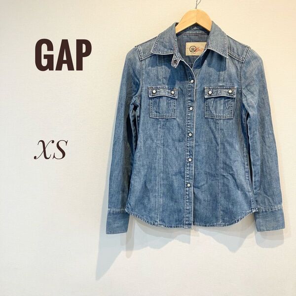 GAP デニムシャツ ライトブルー XS 長袖シャツ デニム