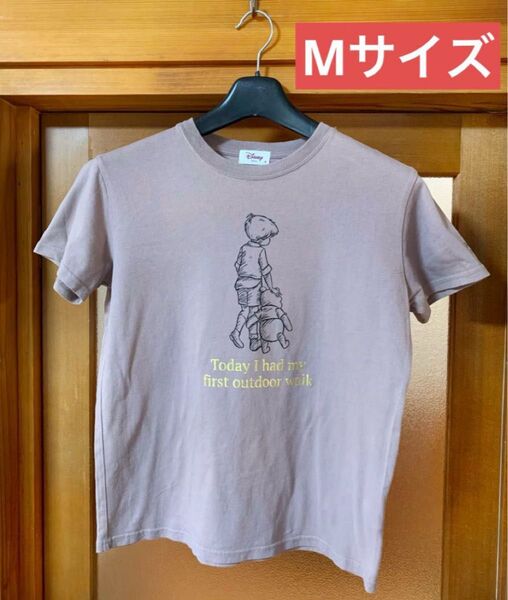 レア 美品 くまのプーさん クリストファーロビン Tシャツ ディズニー プーさん 半袖 半袖Tシャツ M