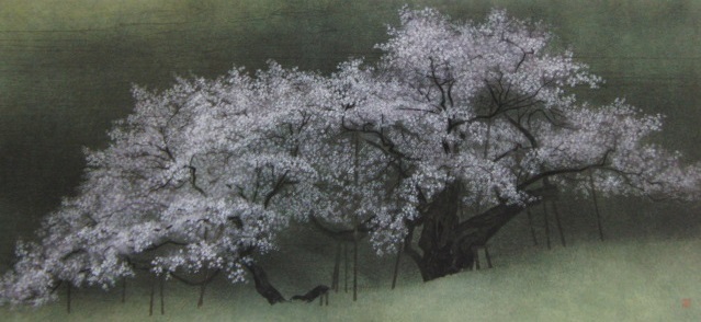 Junichi Hayashi, [Hida Garyu Sakura], Aus einem seltenen gerahmten Kunstbuch, Ganz neu mit Rahmen, Guter Zustand, Porto inklusive, Malerei, Ölgemälde, Natur, Landschaftsmalerei