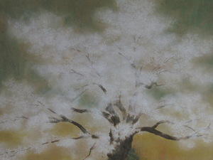 Art hand Auction Shimotori Shinobu, [Vuelve la primavera (flores de cerezo Yamato/Mochizuki)], De un raro libro de arte enmarcado., Nuevo con marco, Buen estado, gastos de envío incluidos, cuadro, pintura al óleo, Naturaleza, Pintura de paisaje
