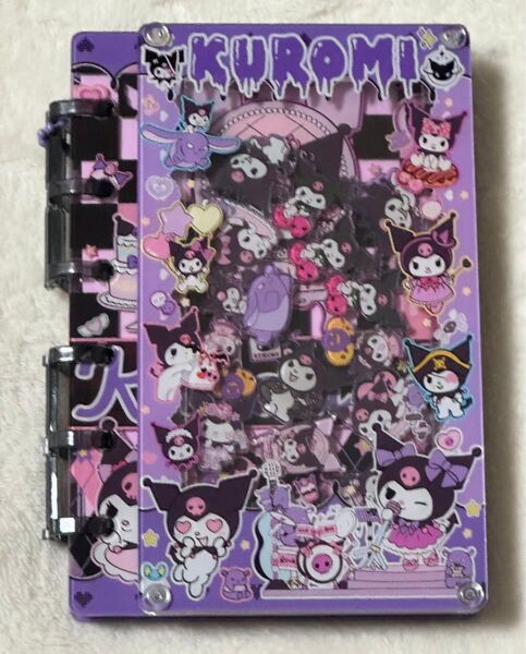 【値下げ】シャカシャカノートKUROMIちゃん アクリル手帳 A7 カバー付き