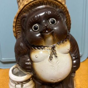 信楽焼 たぬき 置物 狸 花瓶 インテリア 縁起物