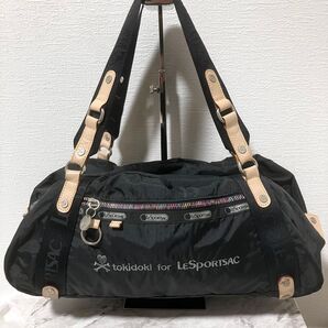 美品 レスポートサック×トキドキ ボストンバッグ 裏地総柄