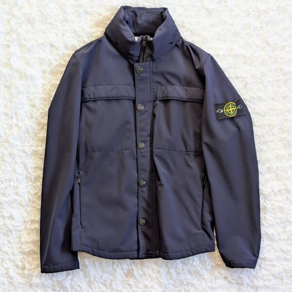 ストーンアイランド Soft Shell R ジャケット ネイビー M フード付