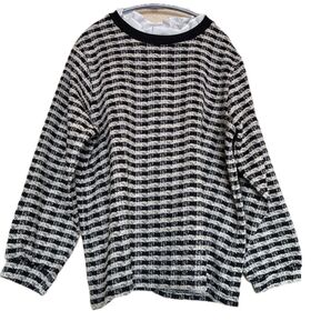 af-ideal 長袖ブロックチェック トップス Lサイズ