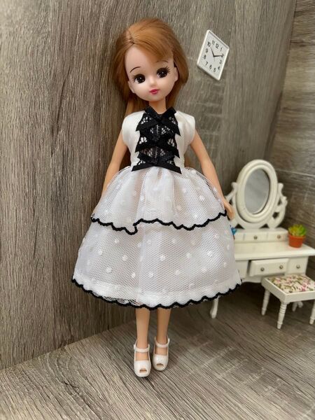 リカちゃん ブライス ハンドメイド服 ワンピースA 153