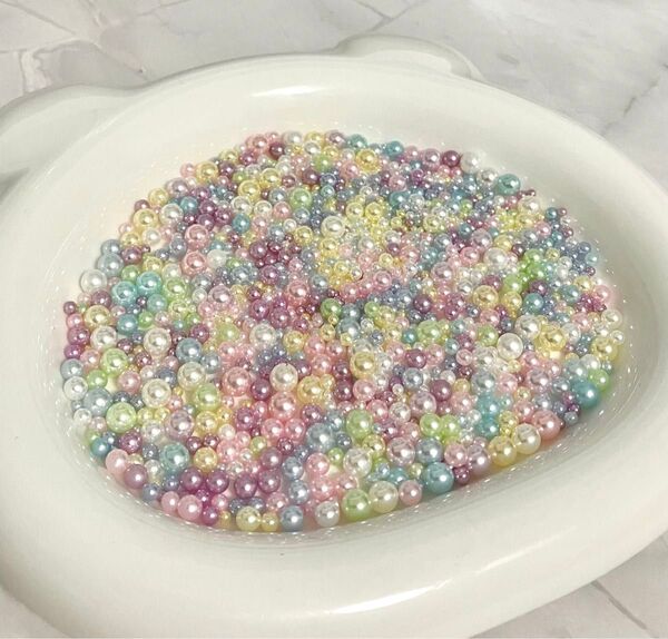 【RP18】チビパール 1mm〜5mmミックス 穴なし 約300粒 おまけ付き