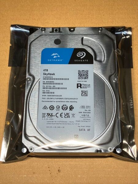 Seagate SKYHAWK 4TB 監視カメラ向け ビデオ