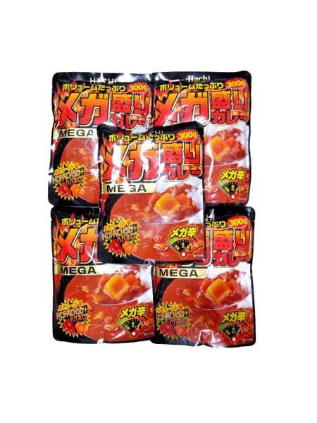 ハチ食品 ボリュームたっぷりメガ盛りカレー メガ辛 300g 5袋セット カレーライス