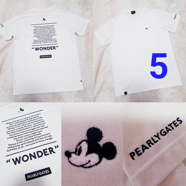 パーリーゲイツ PEARLY GATES ディズニー100周年記念限定Tシャツ