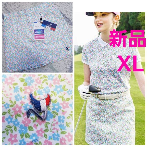 新品CLUNK クランクゴルフスカート 小花柄
