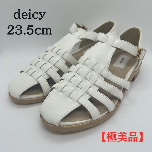 【極美品】deicy グルカサンダル ストラップ 白 Mサイズ 23.5cm
