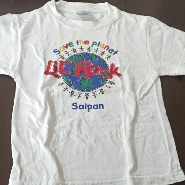 Tシャツ 半袖 半袖Tシャツ ホワイト サイパン土産 Saipan キッズ110 子供服 男女可能 白 HardRockCafe