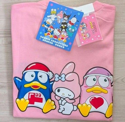 ドン・キホーテ限定 ドンペン×マイメロ ×ドンコ 半袖 Tシャツ ピンク L サンリオ