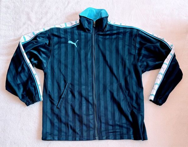 PUMA ジャージジャケット メンズSS ネイビー×水色