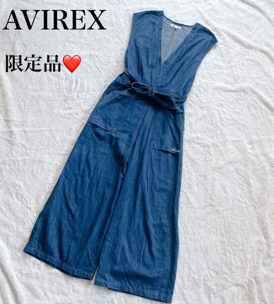 AVIREX アヴィレックス デニム オールインワン サロペット オーバーオール カジュアル 春服 夏服 オールシーズン