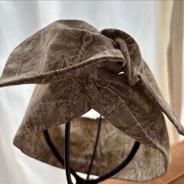 ワイヤー入りターバン ベージュ jungle ハンドメイド