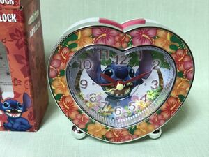  free shipping Disney Lilo & Stitch Stitch put clock clock Disney alarm clock lovely Heart type desk put clock 