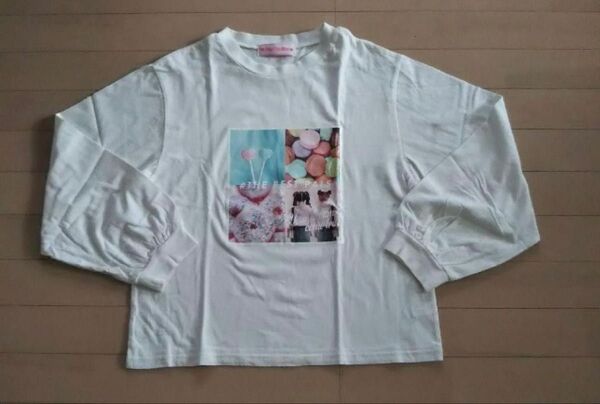 ★【Chip Clip Mini】長袖Tシャツ・ロンT ホワイト×プリント Mサイズ★