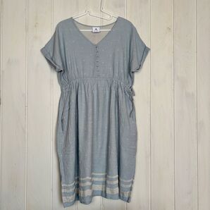 nico and... ワンピース 水色 水玉模様 フリーサイズ