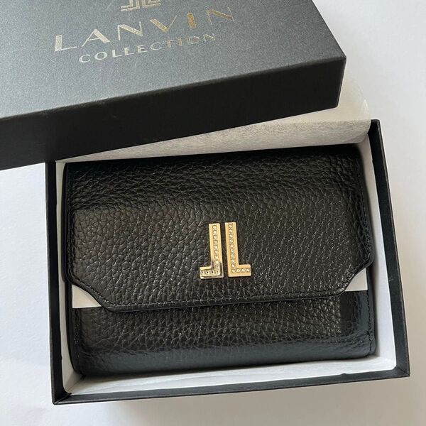 LANVIN COLLECTION 二つ折り財布 ブラック