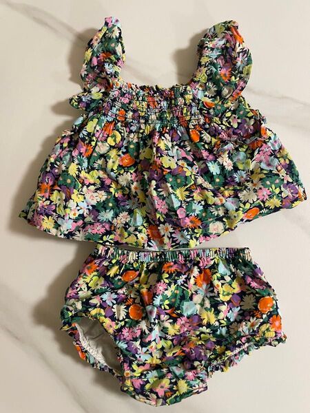 GAP ベビー服 セットアップ 花柄 上下セット