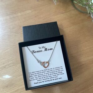 Bonus Mom ネックレスとメッセージカード母の日
