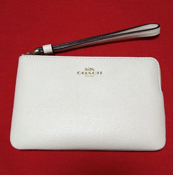 COACH コーチ リストレット マルチポーチ ホワイト 白 未使用に近い