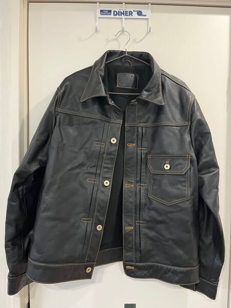 UABONI Paris黒 レザージャケットメンズ美品