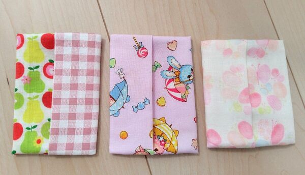 ハンドメイド 女の子用 ミニティッシュケース 3枚セット まとめ売り