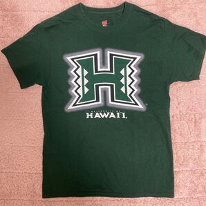 Hanes University of Hawaii Tシャツ M グリーン