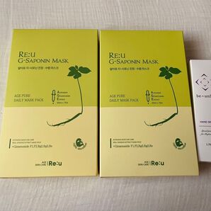 高級韓国フェイスパック!be-unfee RE:U G-SAPONIN MASK/HAND SERUM