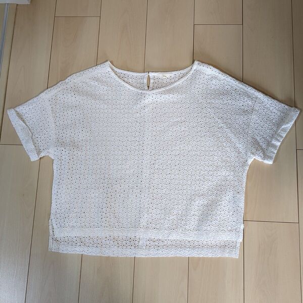 【美品】スタジオクリップ カットワークレース トップス Mサイズ