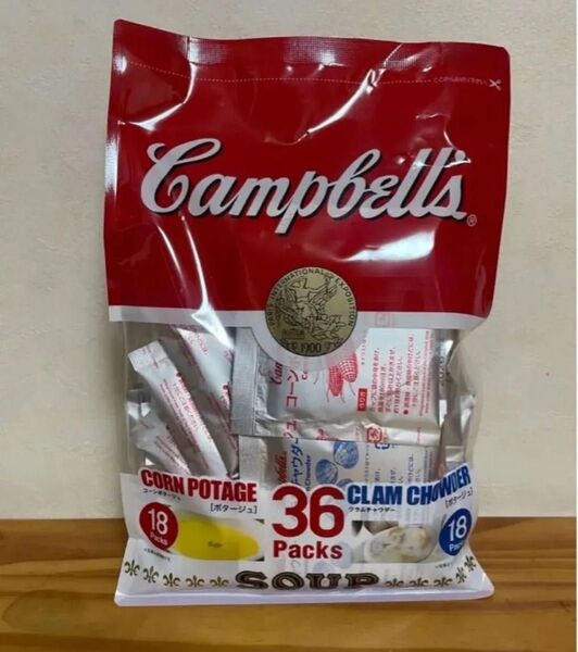 キャンベルスープ コーンポタージュ18袋 クラムチャウダー18袋 スープ コストコ