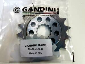 GANDINI RACE フロントスプロケット 005-520-15/16/17 Z900,ZX9R,VERSYS,Z1000,ZX10R