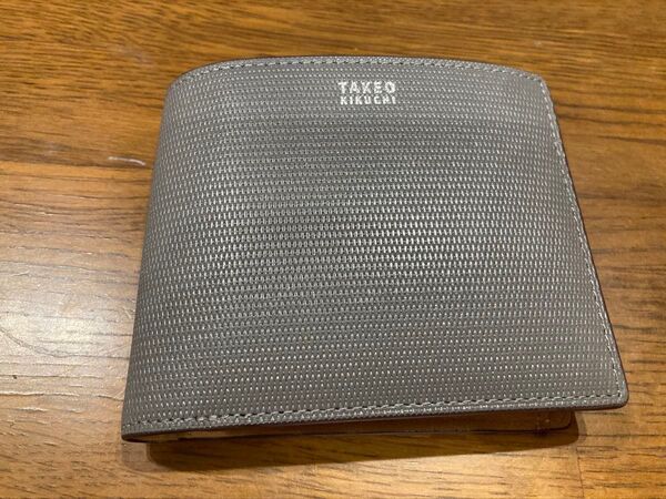 TAKEO KIKUCHI 二つ折り財布 グレー