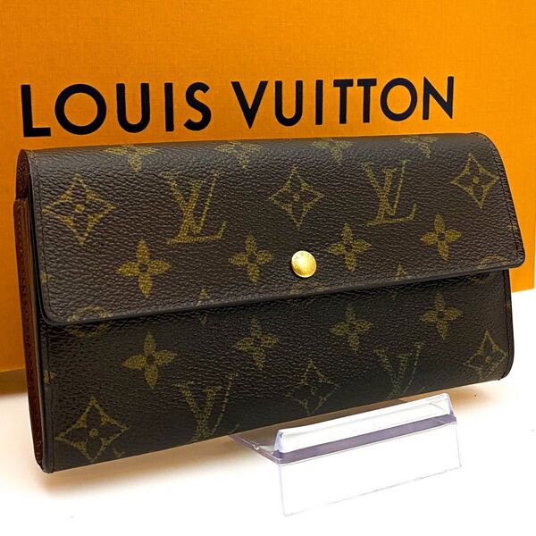 【極美品】ルイヴィトン LOUIS VUITTON モノグラム ポルトフォイユ サラ 長財布 カード入れ6 お札入れ ゴールド金具