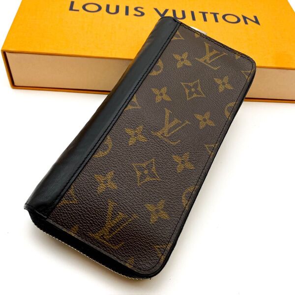 【美品】ルイヴィトン LOUIS VUITTON マカサー ジッピーウォレット ヴェルティカル 新型 NM ラウンドファスナー