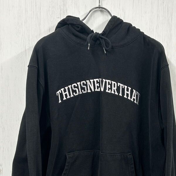 thisisneverthat パーカー 綿 黒 L