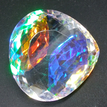 [66.50 ct] 合成ミスティックトパーズ ピアシェイプドカット ルース 宝石 ジュエリー_画像1