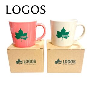 LOGOS ロゴス マグカップ 2個セット 新品未使用 ホワイト ピンク