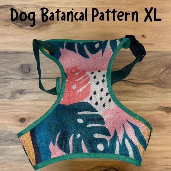 犬用 ハーネス リード ペット メッシュボタニカル柄 Dカン XL