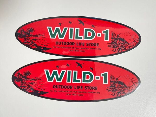 WILD-1 ステッカー シール アウトドア キャンプ WILD1 2個