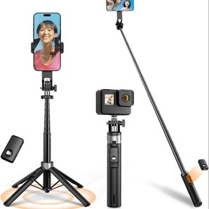 自撮り棒 四脚安定モデル・定性アップ スマホスタンド じどり棒 コンパクト