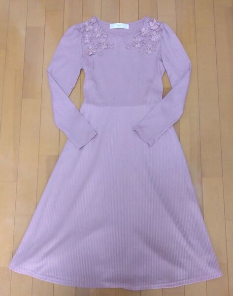 ワンピース 長袖 ピンク 裏地付き tocco closet Mサイズ相当