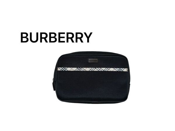 バーバリー化粧 メイクポーチ BURBERRY 黒 ブラック